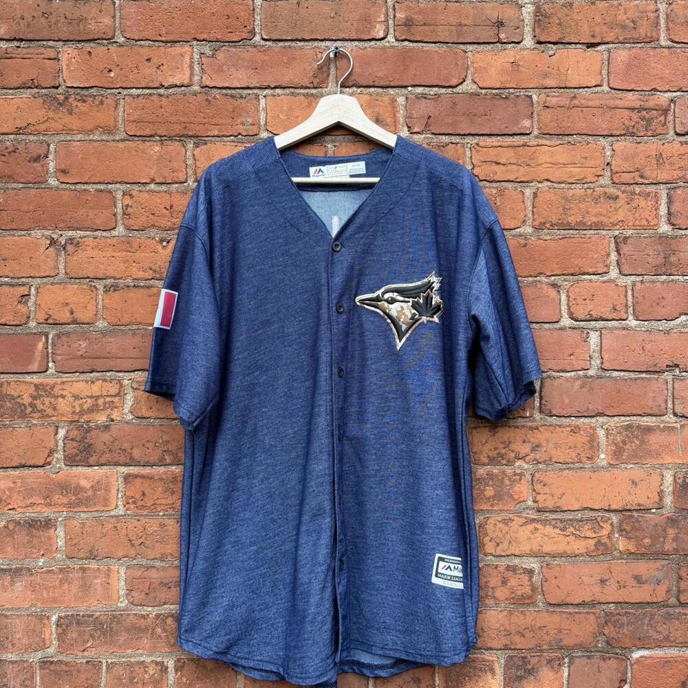 Toronto blue jays Josh Donaldson digi camo majestic cool base baseball jersey
